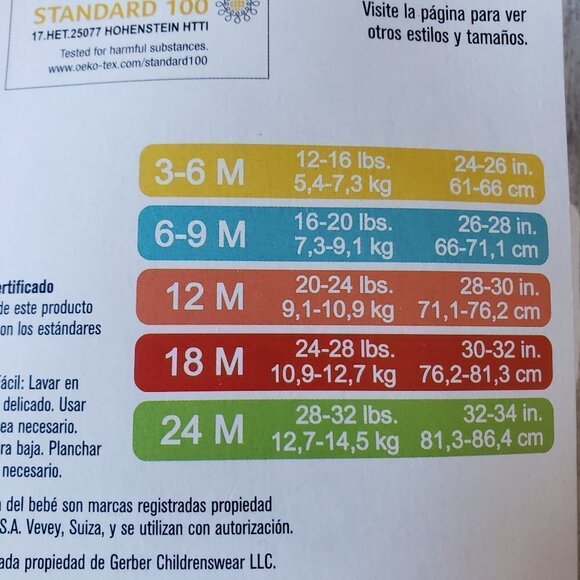 NWT - Gerber Organic (Set of 2) Baby 3pk Long Sleeve Onesies - Size 12M - Picture 3 of 4